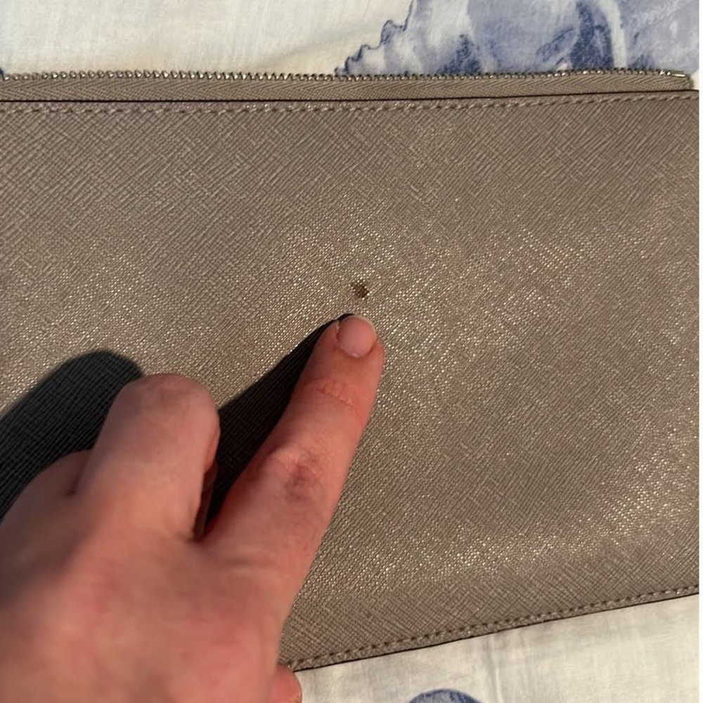 MICHAEL Michael Kors Leather Gusset Wristlet Wallet Pearl Gray - 32F7SFDU8U - Picture 7 of 9